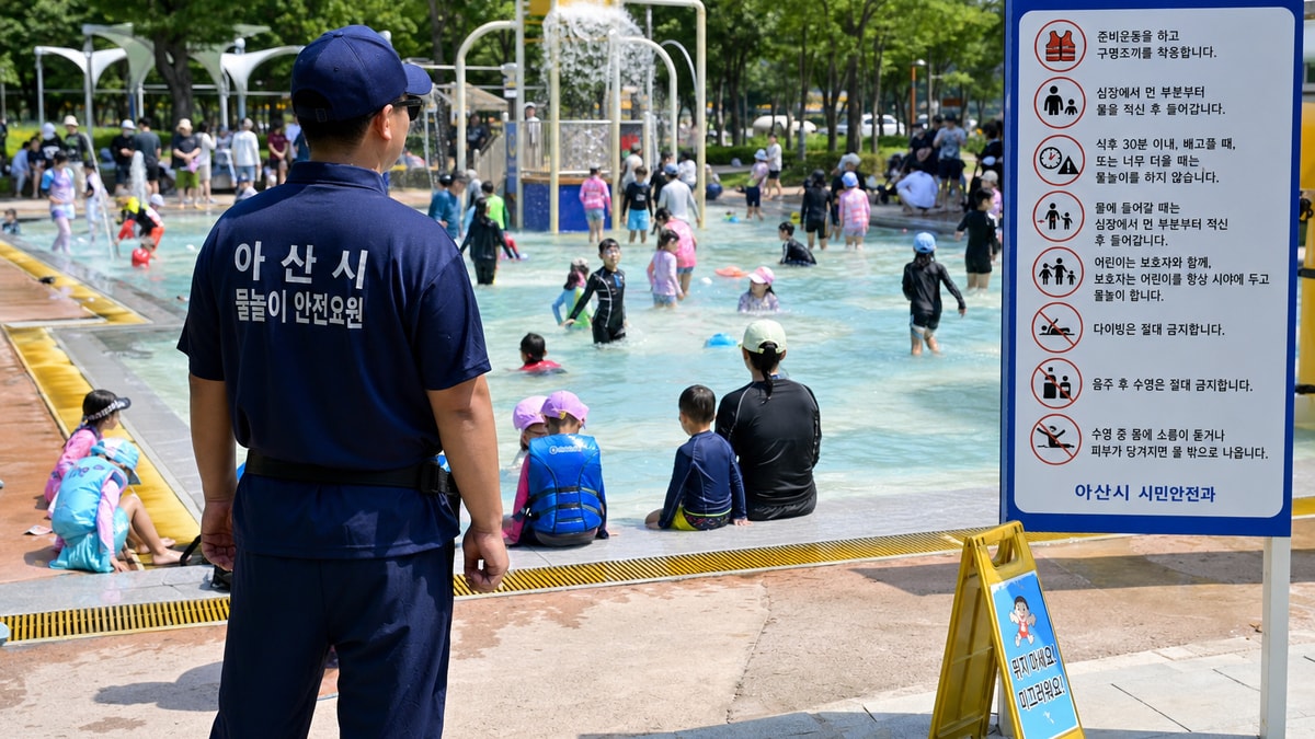 아산 여름 물놀이장·하천 안전 수칙…보호자 동반 점검